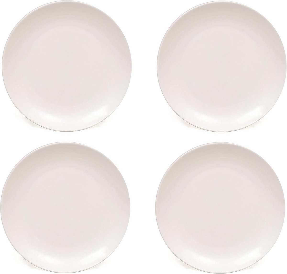 Set van 4 Witte Porseleinen Borden 19 cm - Ivory Dessert- en Side Plates