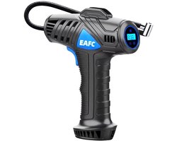 Banden pomp auto - Bandenpomp compressor - EAFC Fietspomp met drukmeter - Fietspomp elektrisch - Draadloos - Oplaadbaar - 12V - noodverlichting (LED) - Sinterklaas cadeau auto