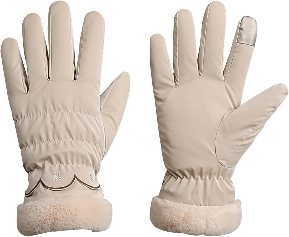 Warme Dames Winterhandschoenen Thermisch Winddicht met Touchscreen voor Skiën en Buitenactiviteiten