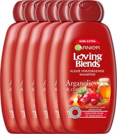 Garnier Loving Blends Shampoo - Arganolie & Cranberry - 6 x 300 ml - Voordeelverpakking