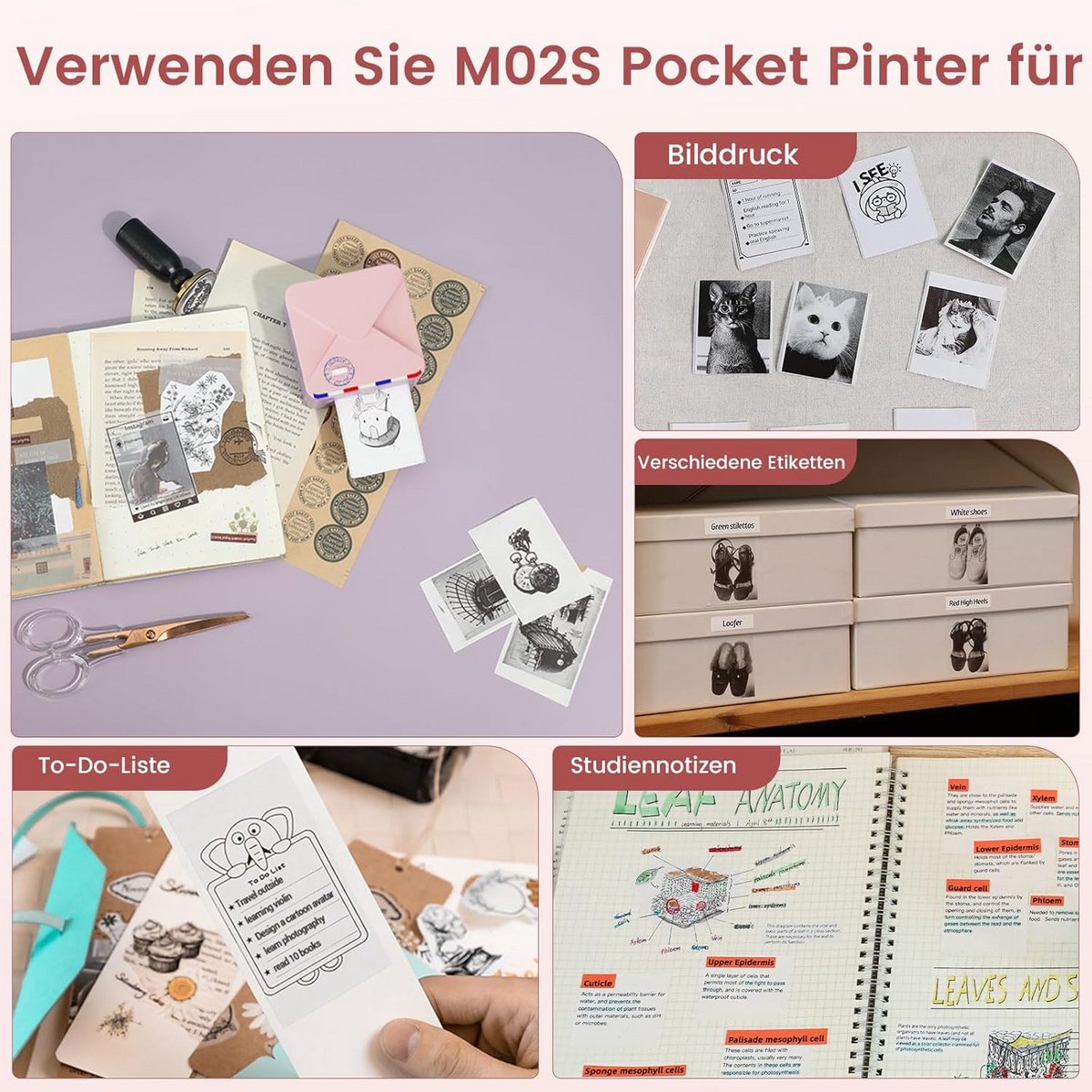 Draadloze Thermische Printer voor Stickers, Labels en Foto's thumbnail 2