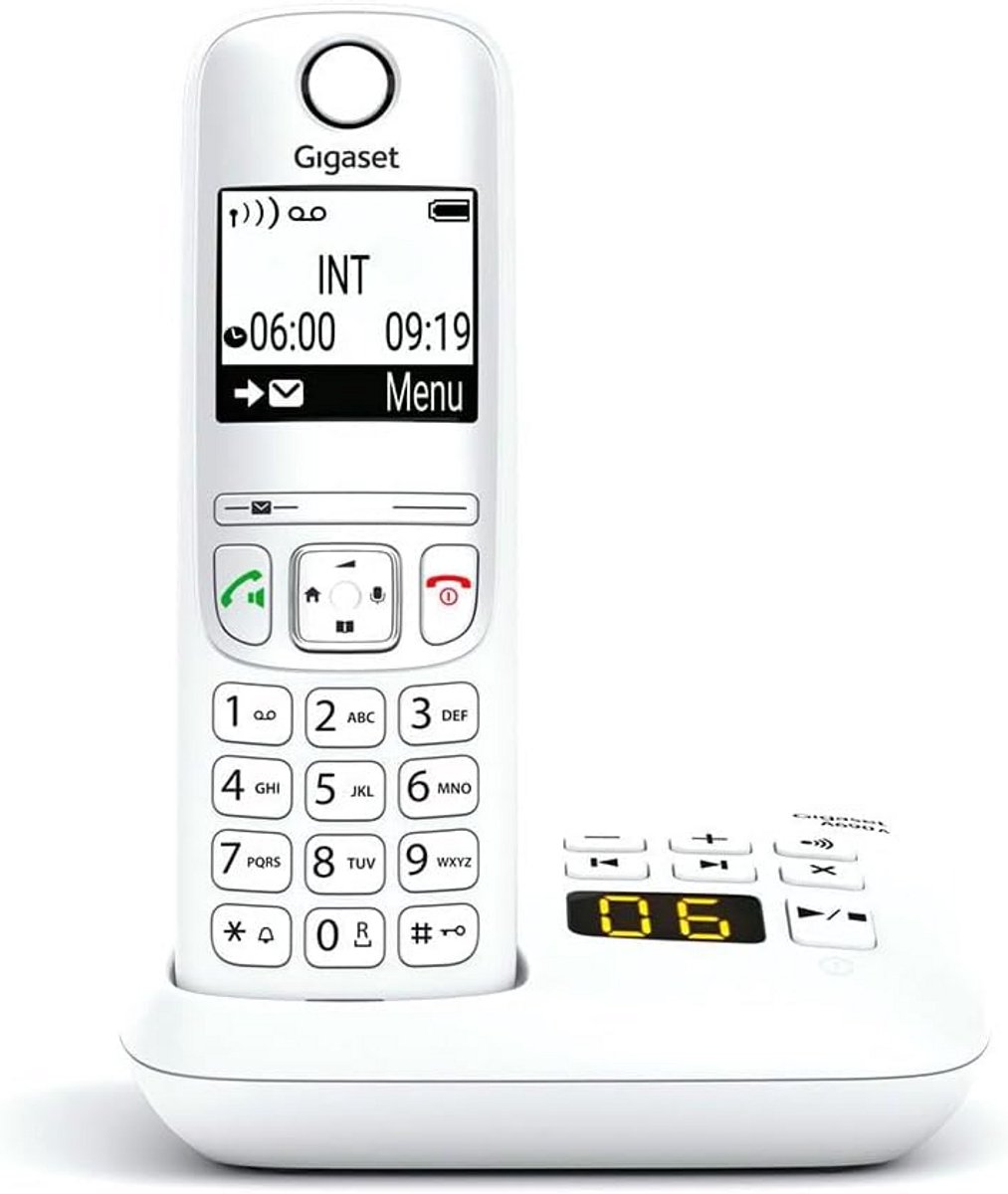 Draadloze DECT Telefoon met Antwoordapparaat - Wit