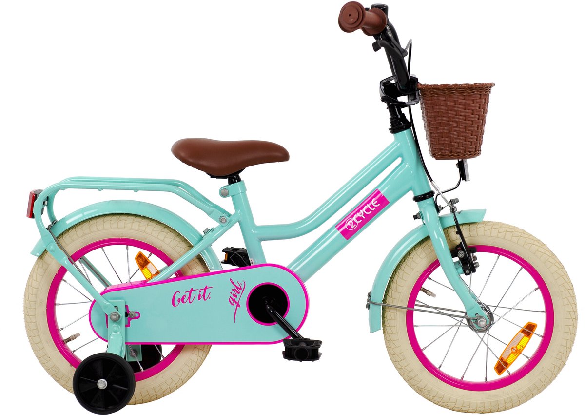 2Cycle Get It Girl - 14 inch (3-5 jaar) - Kinderfiets - Turquoise