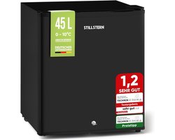Stillstern - Mini-Koelkast - E - 45L - met Automatische Ontdooiing - Slot - Vriesvak - stil - ideaal voor keuken, kantoor, slaapkamer, hotels en kleine appartementen - Kleine koelkast - Minibar - Drankkoelkast