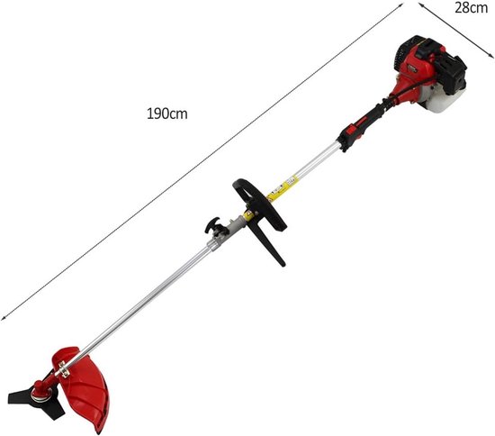 Draadloze Benzine Tuin Multitool 5-in-1 met Lange Steel: Heggenschaar, Kettingzaag, Strimmer — afbeelding 4