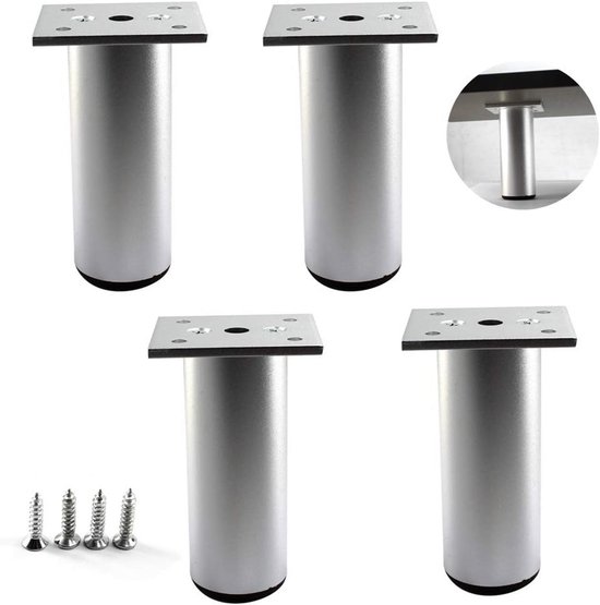 QWORK® 4st verstelbare meubelpoten 20 cm - 10 mm verstelbaar - draagvermogen 200 kg - voor bank, bank, bed, tafel, kast