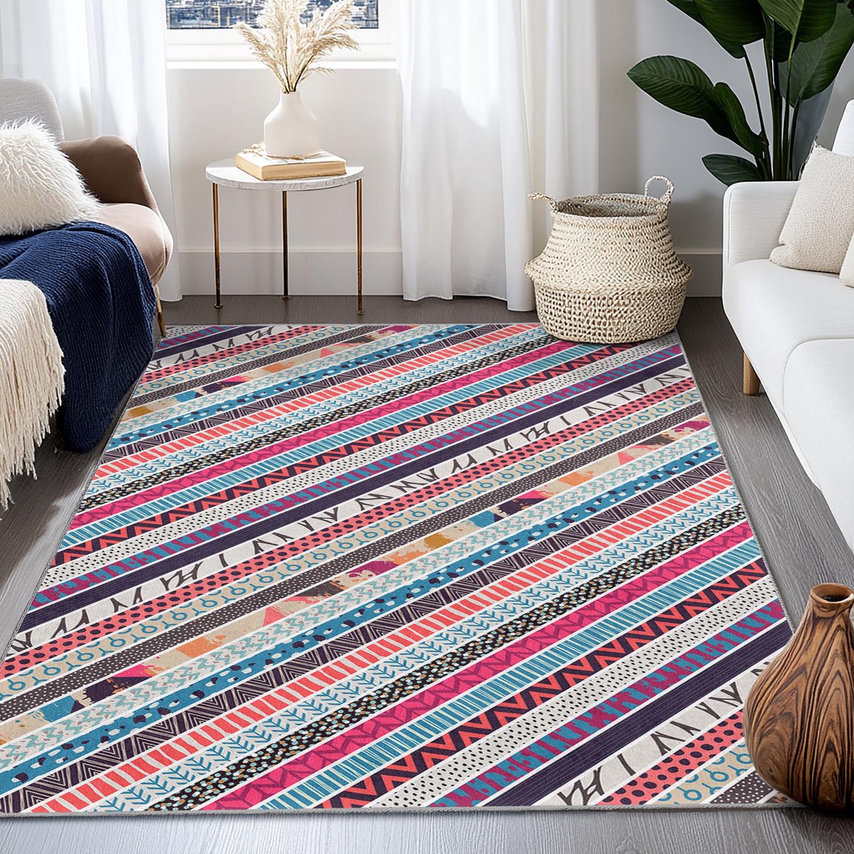 Mila Home - Tapijt Vloerkleed Rechthoek - Wasbaar - Antislip - OEKO-TEX Gecertificeerd - Voor Woonkamer, Slaapkamer, Keuken & Hal -280 5