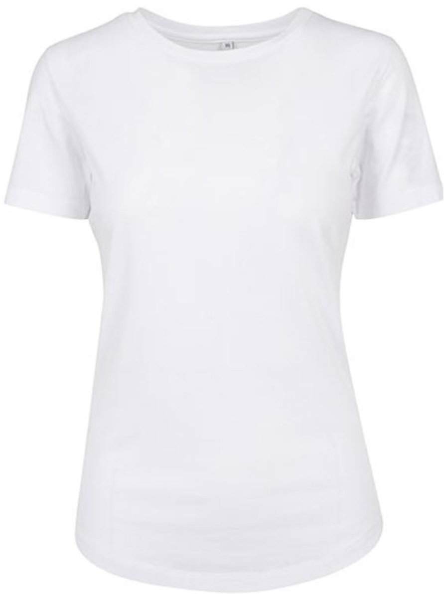 Build Your Brand - Fit Dames T-Shirt - White maat XL