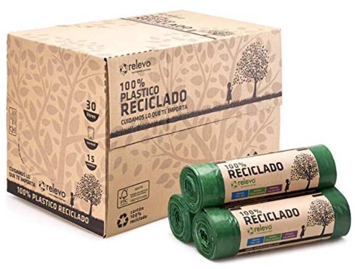 100% Gerecyclede Vuilniszakken 30L - Extra Sterk - 360 Stuks