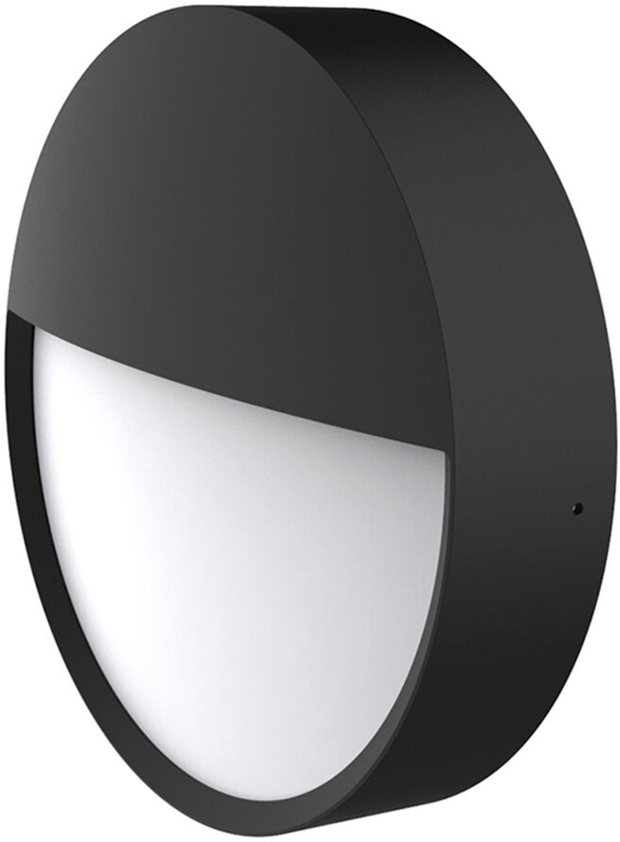 LED Wandlamp binnen & wandlamp buiten (IP65) - Arendal 2 - Zwart - 12W - Warm wit licht (3000K)