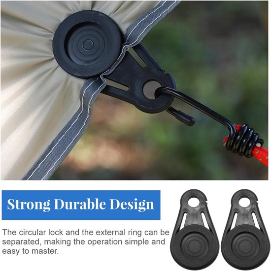 20 Pcs 84mm Plastic Removable Tarpaulin Clips - Heavy Duty Lock Sailing ...