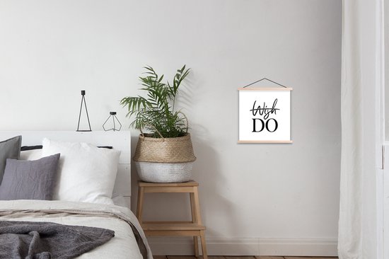 Affiche scolaire - Souhait - Sort - Zwart - Wit - 40x40 cm - Lattes vierges