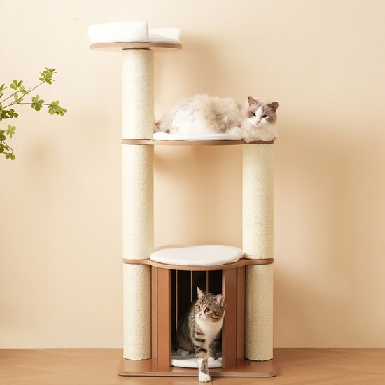 Petrebels Maine Coon Krabpaal XXL Alley 200 cm hoog, kattenkrabpaal voor grote katten, kleur zwart