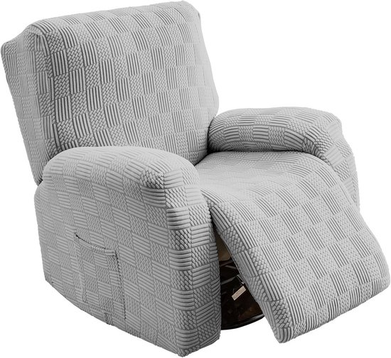 Foto: Luxe stretch fauteuil hoes antislip beschermhoes met zijvak geschikt voor relaxfauteuils