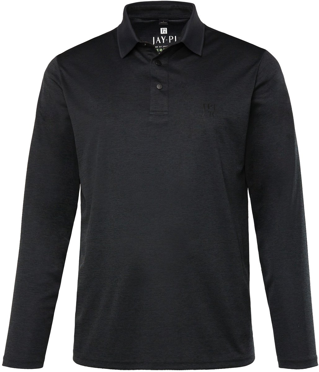JAY-PI - Heren - Poloshirt met lange mouwen trekking QuickDry - Zwart - Maat XXL