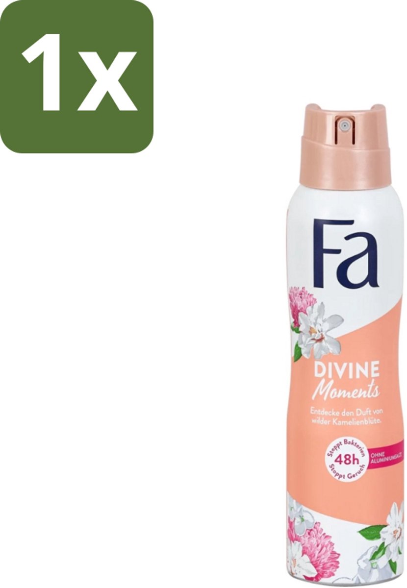 Fa - Divine Moments - Deodorant Spray - Wilde Cameliabloesem - 150 ml - 1 stuk
