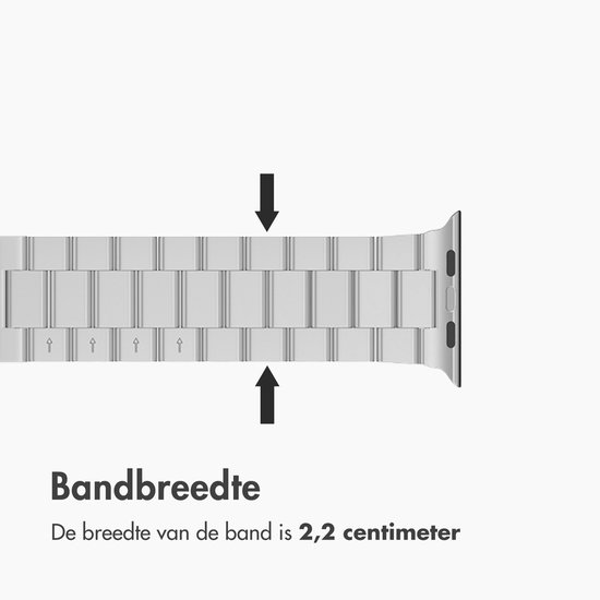 Apple Watch Series 1/2/3/4/5/6/7/8 / SE / Ultra Bracelet 42/ 44/45/49 mm - Bracelet en iMoshion - Argent