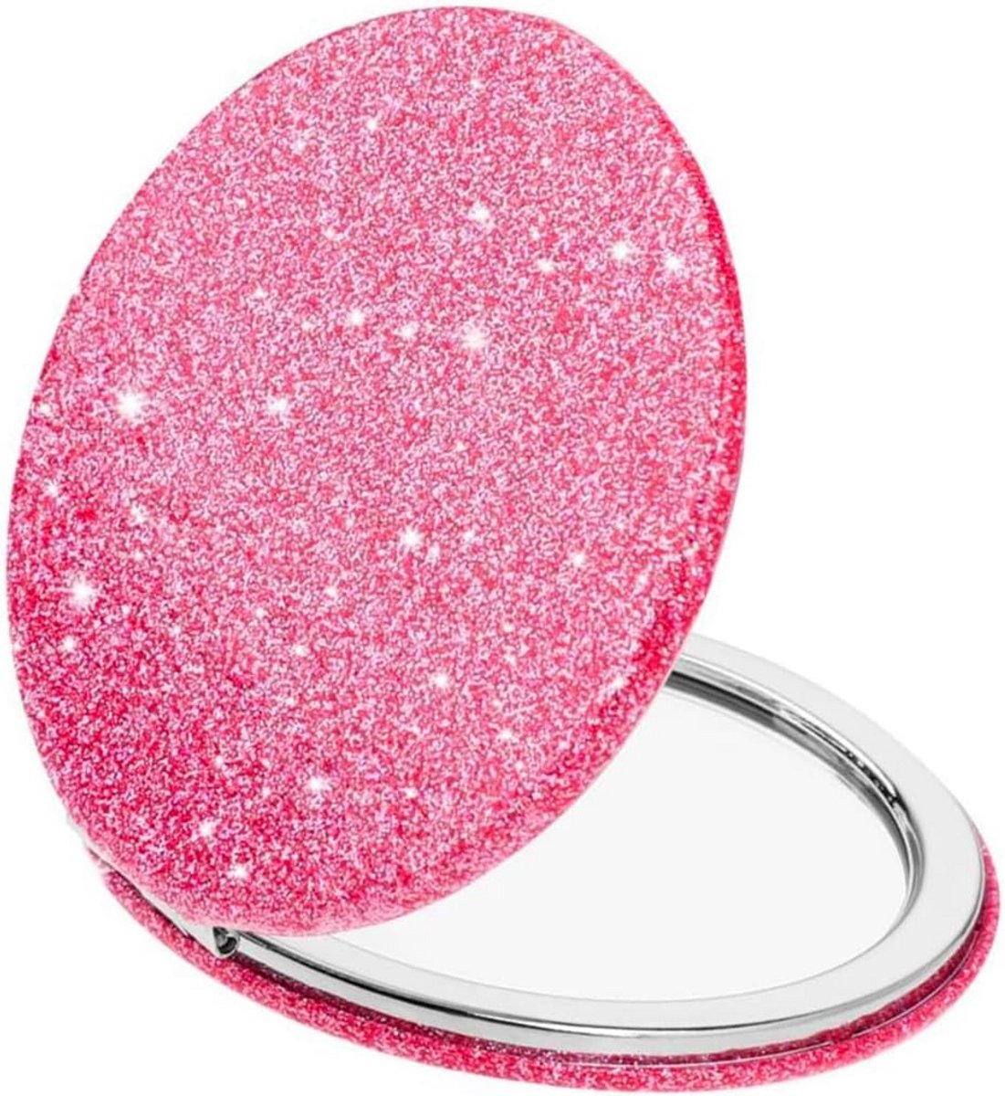 Compacte Handspiegel Opvouwbaar Voor Make-up Reizen Dubbelzijdig Vergrootglas