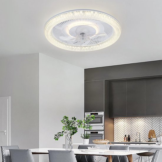 Stille Plafondventilatoren met Lamp E27 Retro Ventilator met Afstandsbediening Vintage Rotan Fan Plafondlamp met Verlichting 6 Windsnelheden voor Slaapkamer Keuken Woonkamer Kinderkamer