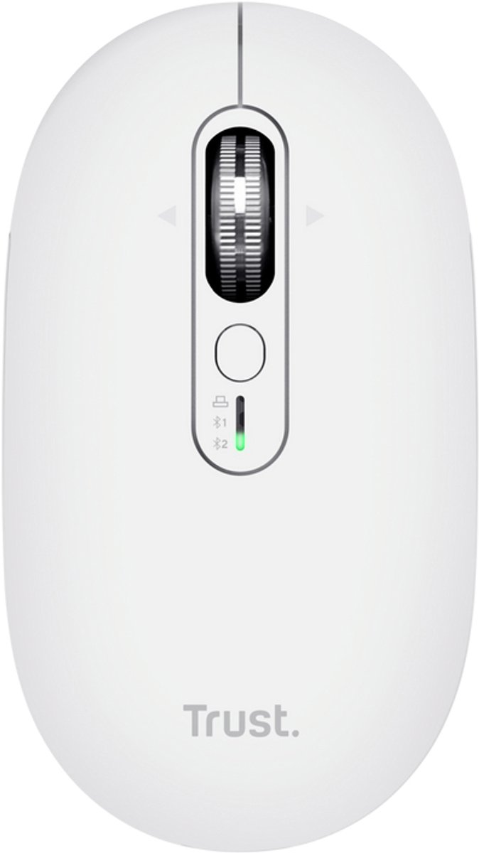 Trust Seron - Draadloze Muis - Hyperscrollwiel - Multi-device - Oplaadbaar - Wit