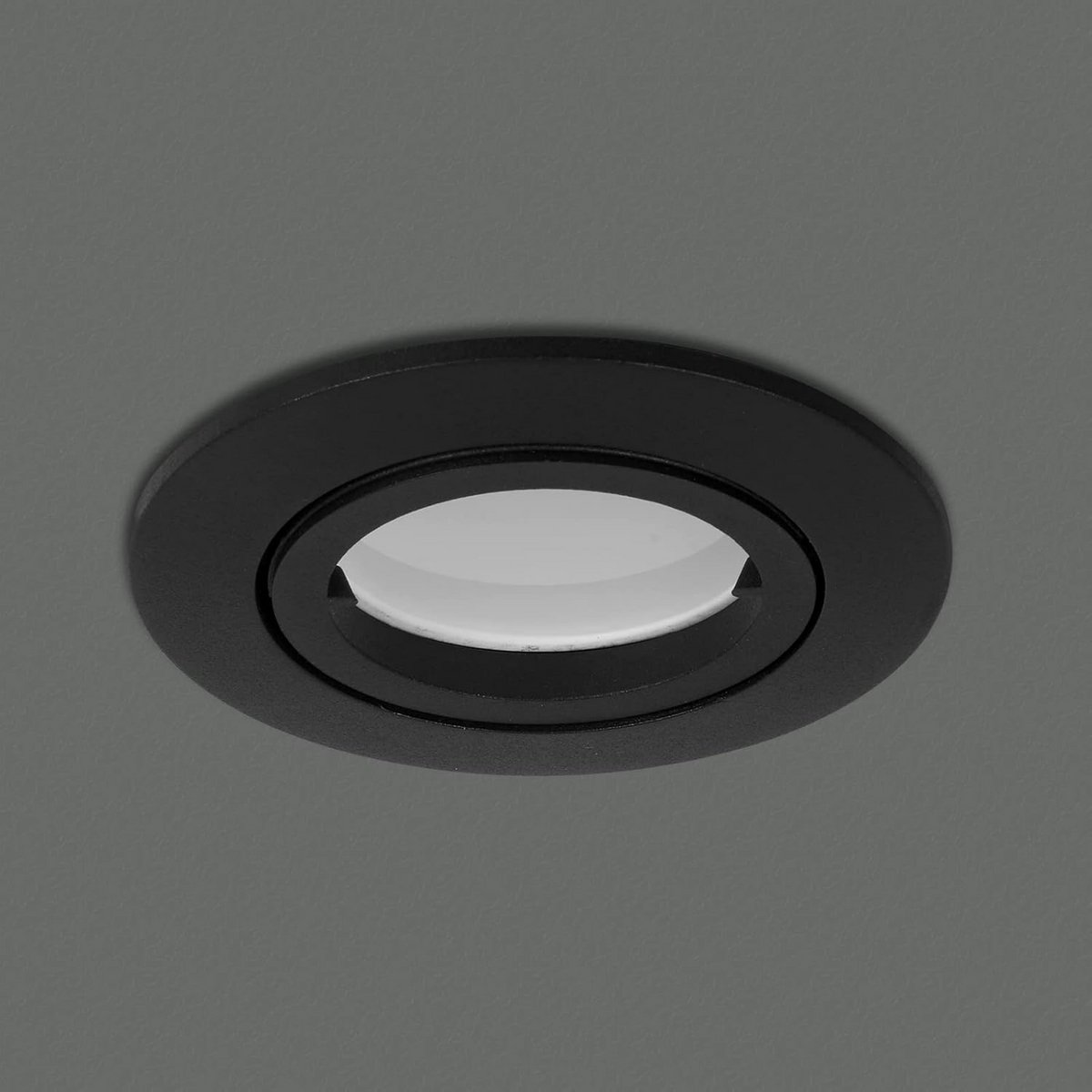 Set van 10 Zwarte LED Inbouwspots Dimbaar 5W Plat 4000K Neutraal Wit 230V met 120° Kijkhoe