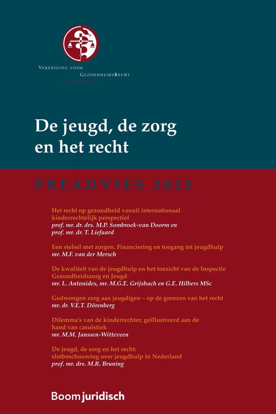 Vereniging voor Gezondheidsrecht (VGR) - De jeugd, de zorg e ... - cover