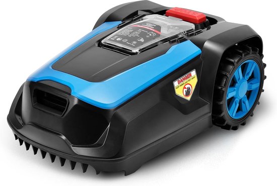 Slimme Robotmaaier 1200 m² - Automatische Grasmaaier met Begrenzingsdraad, Bluetooth & WiFi, Zelfopladend, Veiligheidsstop, Maaihoogte 25–65 mm, 22 cm Maaibreedte, IPX5 Waterdicht van Merkloos	 — afbeelding 4