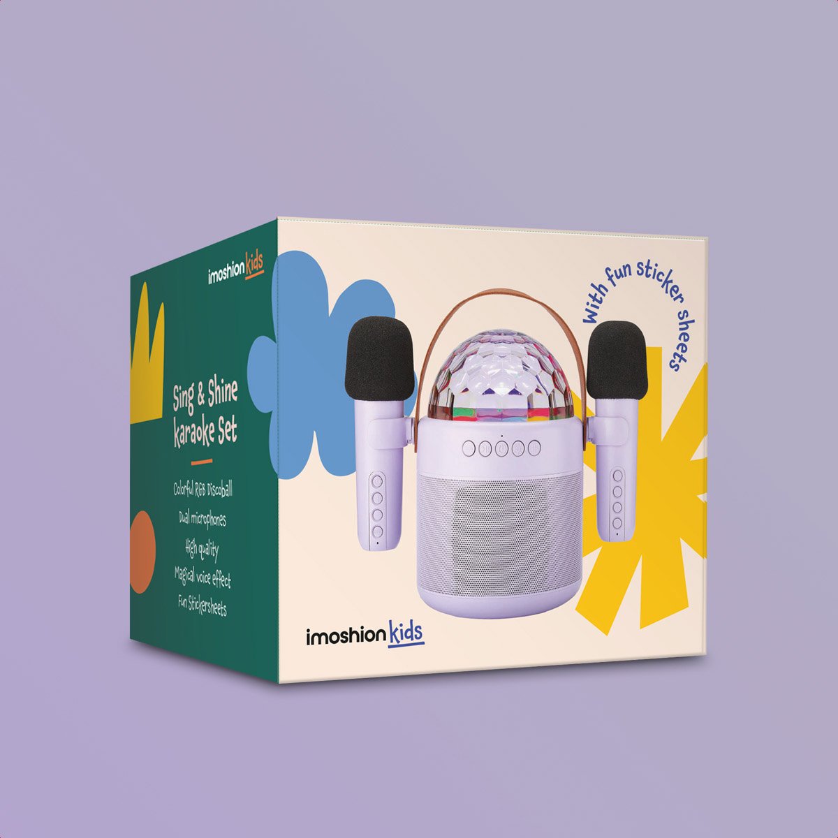 imoshion Sing & Shine Karaoke Set - Met Bluetooth Speaker, Microfoons en Discolamp - Karaokeset voor Volwassenen en Kinderen — cadeau in Gadgets - foto 2