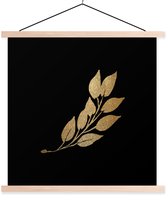 Porte-affiche avec affiche - Affiche scolaire - Or - Feuille - Branche - 60x60 cm - Lattes vierges