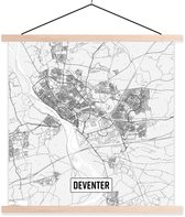 Plan de ville Deventer affiche textielposter lamelles vierges - Carte 40x40 cm - Tirage photo sur plaque école (décoration murale salon / chambre)