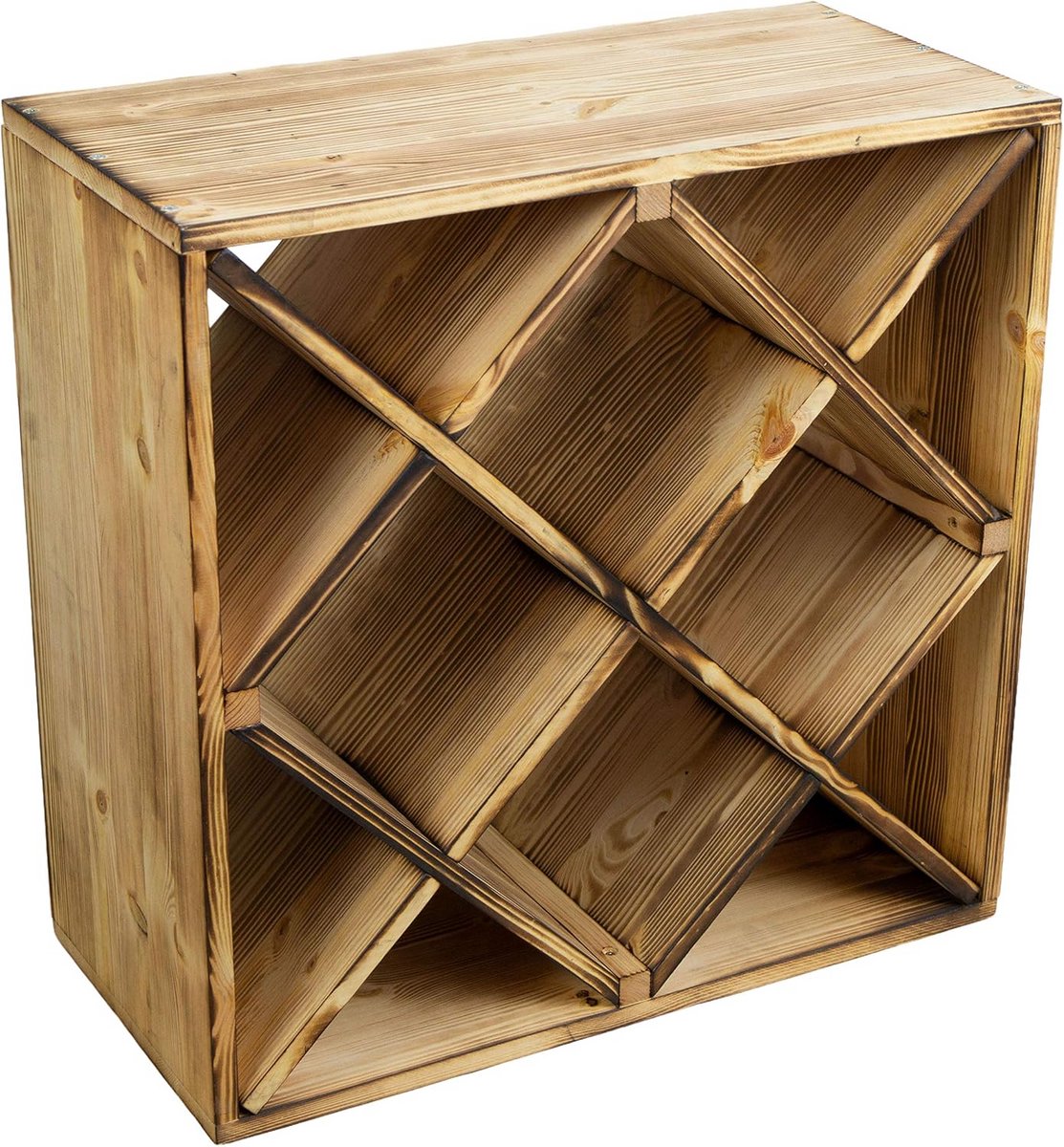 Grote flessenhouder voor 25 flessen - 3 ontwerpen - 52 x 25 x 52 cm