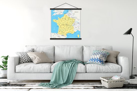 Carte de France 90x90 cm