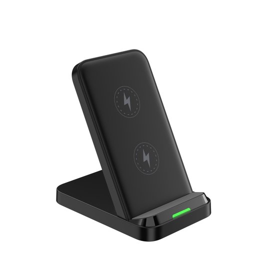 Snelle draadloze oplader geschikt voor Google Pixel 10/9a/9/9 Pro/9 Pro XL/Fold/8 Pro/8a/8/7 Pro, draadloze opladerstandaard voor op bureau, geschikt voor QC3.0-adapter, geschikt voor Samsung Galaxy S25/S24 Ultra iPhone 17 16,zwart