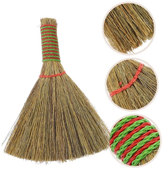 2 stuks Kleine handbezem - bureaubezem - bezem met zachte borstelharen - strobezem - 9*14 cm - verwijdert gemakkelijk stof - geschikt voor het schoonmaken van keukens, kantoren, huizen, computers en auto's - rood van Merkloos	 — afbeelding 4