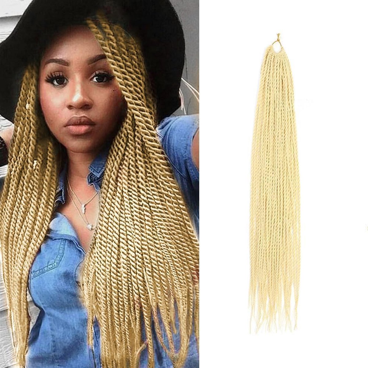 Kunsthaar Vlecht Extensions 60 cm voor Box Braids & Haarverlenging Dames en Meisjes