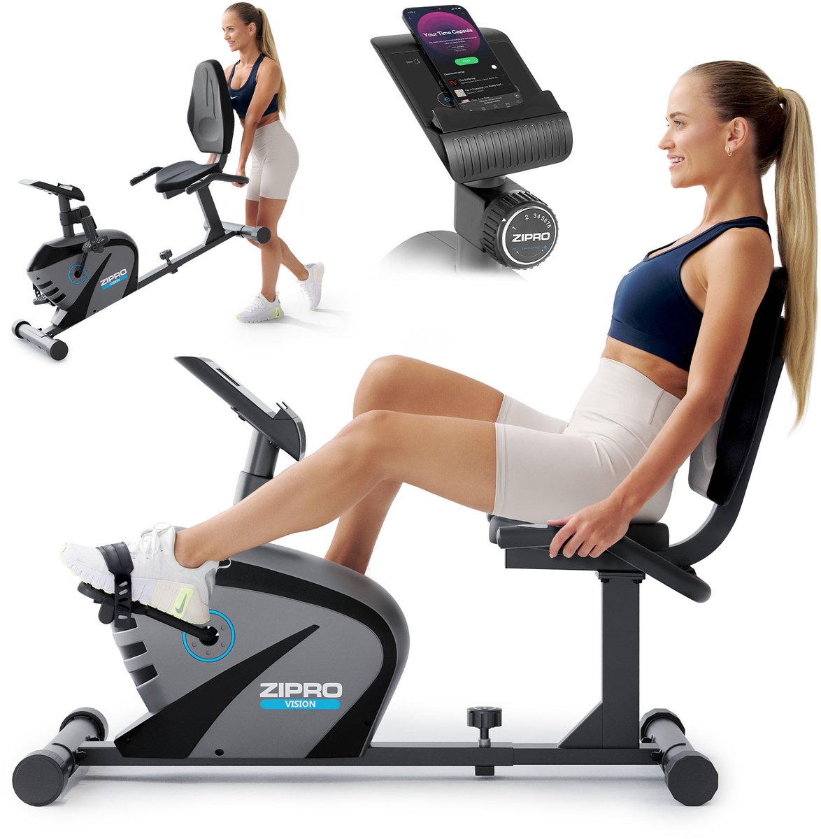Zipro Vision Hometrainer Magnetisch Zwart 120 kg Max. - Zipro - €188,99