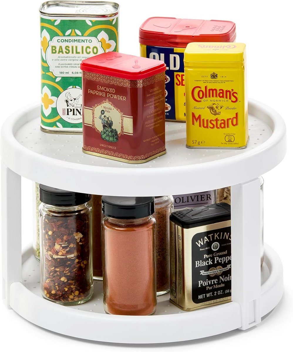 Draaitafel 2-niveaus Koken en Organiseren - Wit