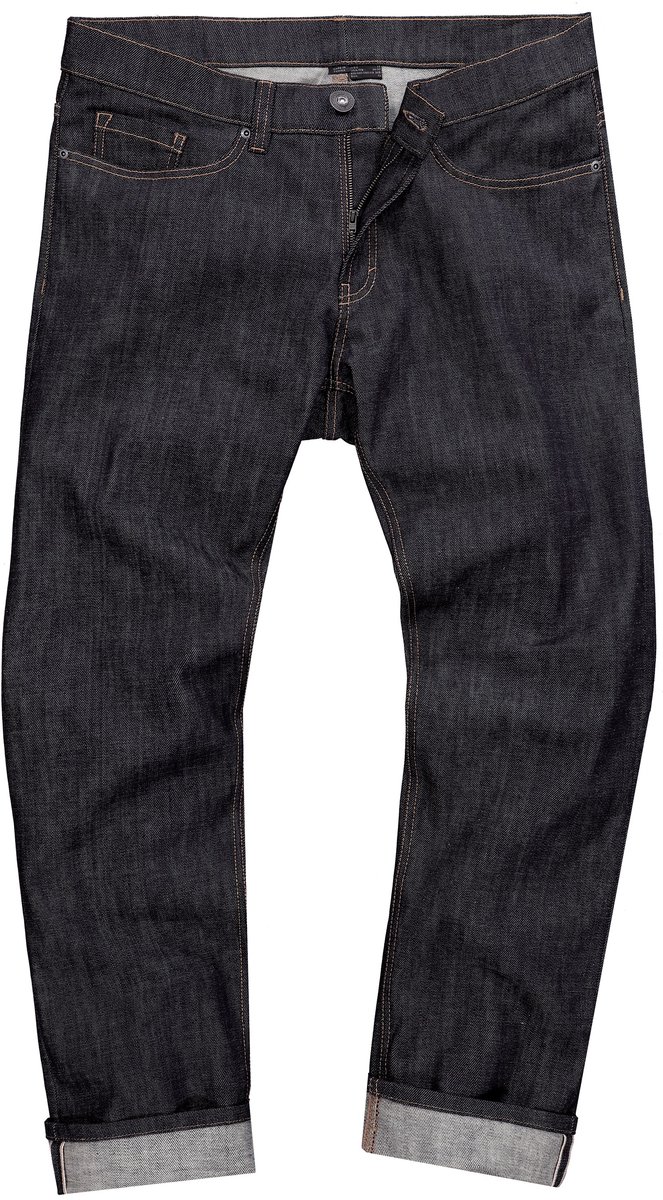 JP 1880 - Heren - Selvedge denim-jeans denim FLEXNAMIC® 5-pocket Loose Fit - Raw denim - Maat 68