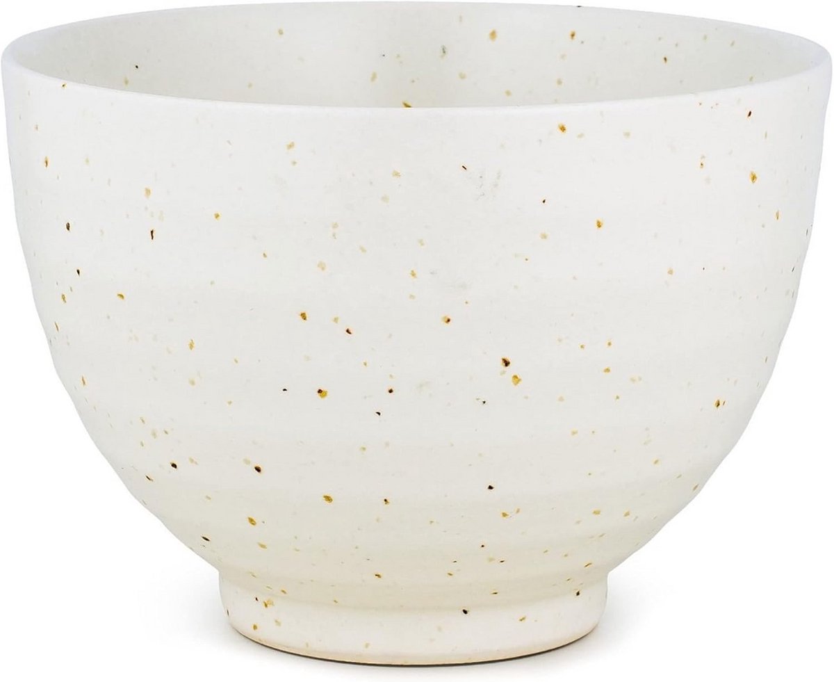 Handgemaakte Matcha Kom Wit - Traditionele Theekom voor Matcha Thee Ceremonie