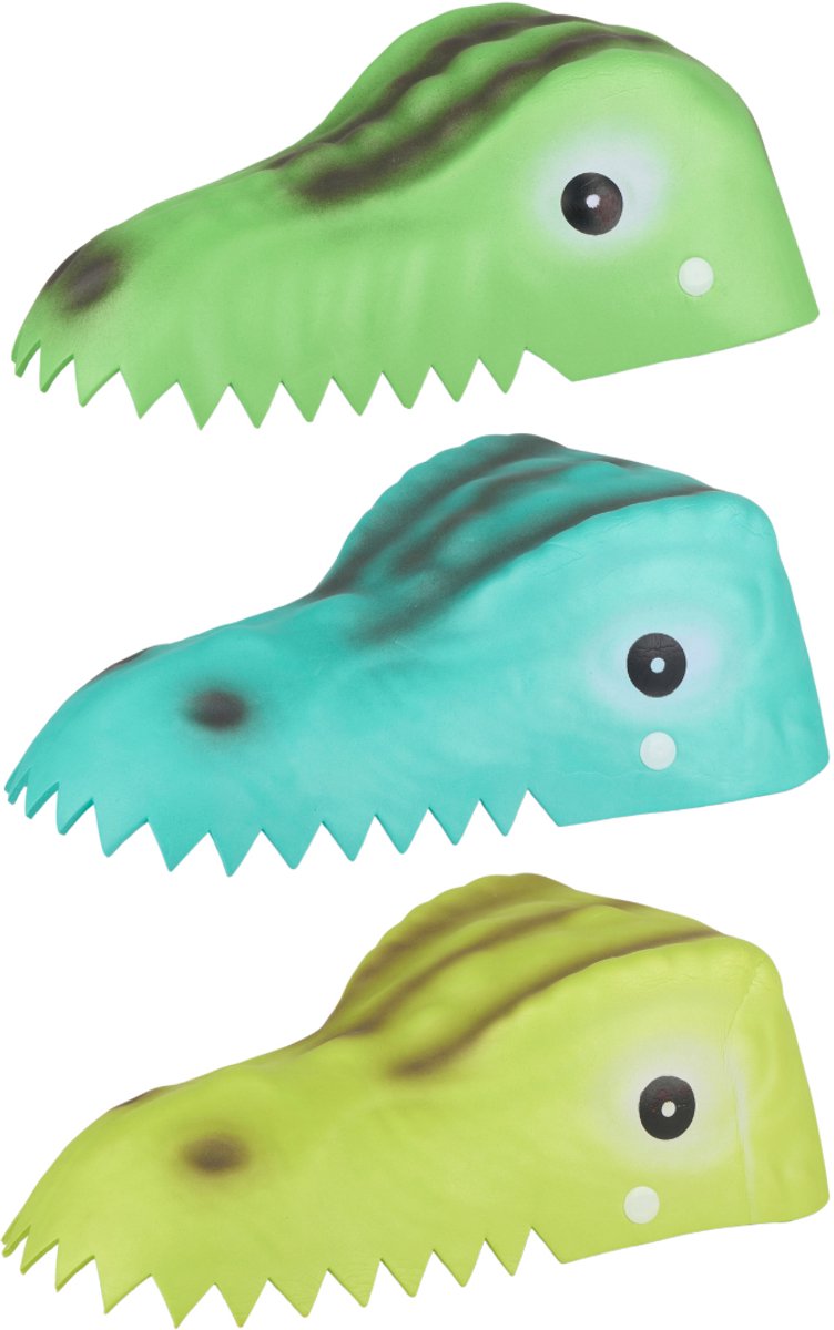 Eddy Toys Dinosaurus Hoed - Verkleedkleren Jongen en Meisje - ca. 16 x 18 x 10 cm - Assorti - 1 Willekeurige Kleur
