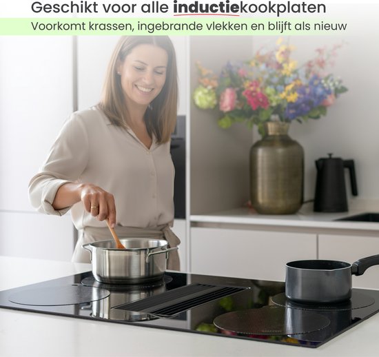 MoreCore Inductie Beschermer - Hittebestendig tot 280 ºC - Inductie Matjes Rond - Panbeschermers - Onderzetters Pannen - Afdekplaat voor Kookplaat - Inductie Mat - Inductiebeschermer - Inductie Afdekplaat - 6 Stuks