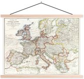 Affiche scolaire - Carte - Europe - Vintage - 120x90 cm - Lattes vierges