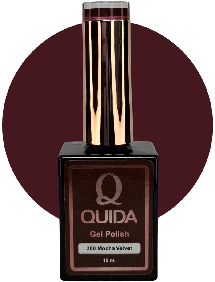 quida gelpolish #200 mocha velvet donker bruin 15ml
