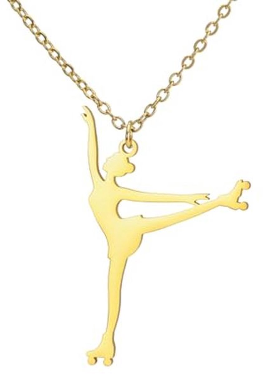 Kunstschaatsketting voor dames - Sportbedelketting voor schaatsliefhebbers