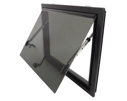 Raam - Vetilatieraam - Openslaand raam - Duwraam - Voor caravans en campers - Ronde hoeken - Afmeting 600x450 mm