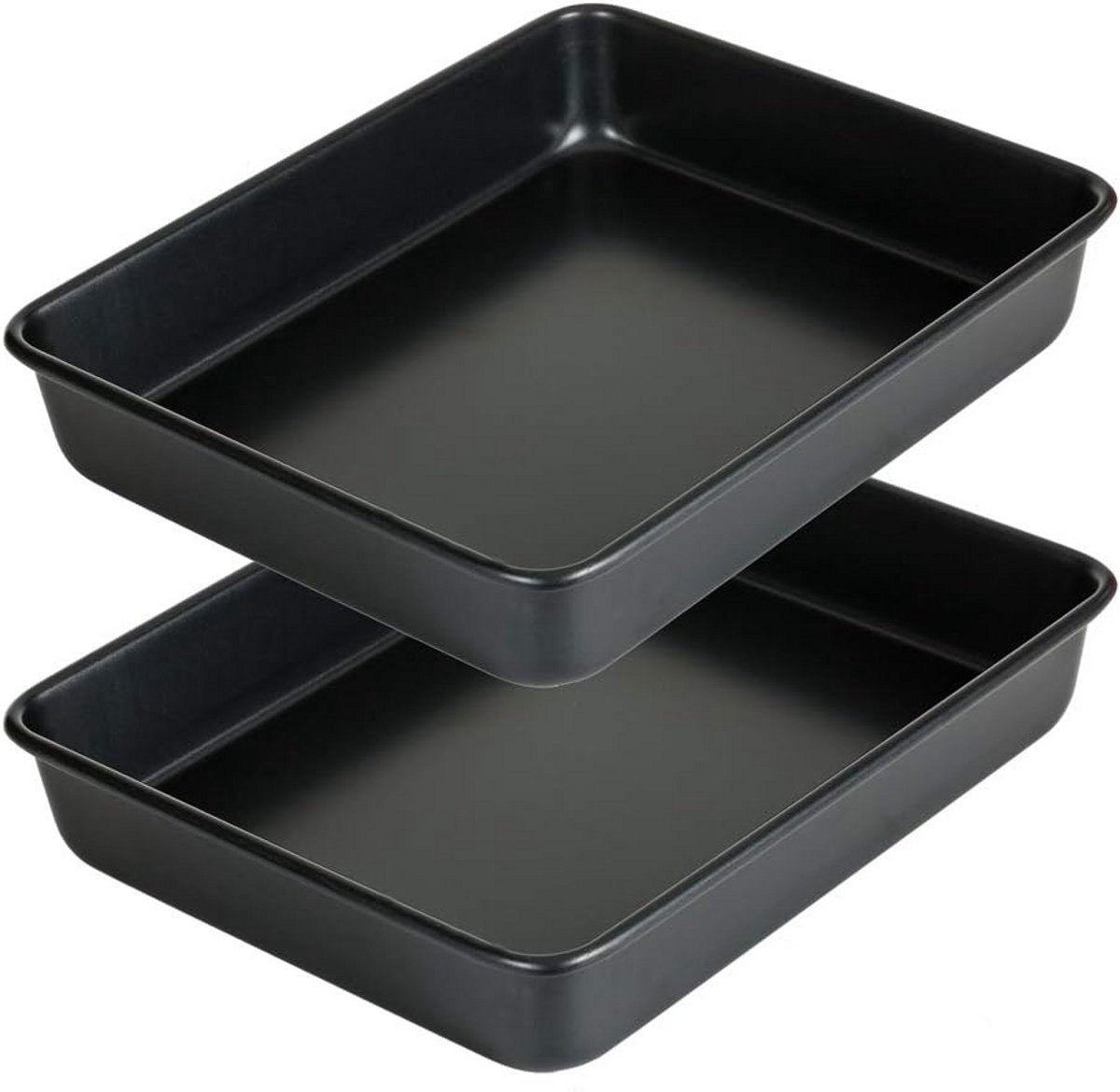 Set van 2 Koekenpannen 28 cm Non-stick Diep Bakblik voor Oven en Toastoven