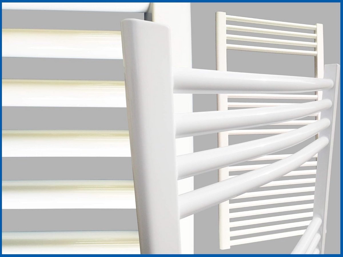Witte Badkamerradiator Gebogen Handdoekdroger 400 x 1600 mm