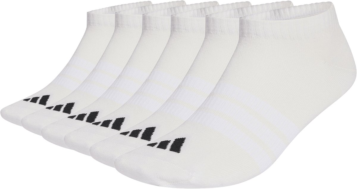 6 pairs of adidas THIN&LIGHT ESSENTIALS LOW CUT SOCKS Wit