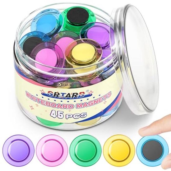 PYJLBX koelkastmagneten,decoratieve magneten,kantoormagneten,schattige magneten,ronde koelkast magneet,magneten leuke (purple2.6sidedmagnets-30pcs