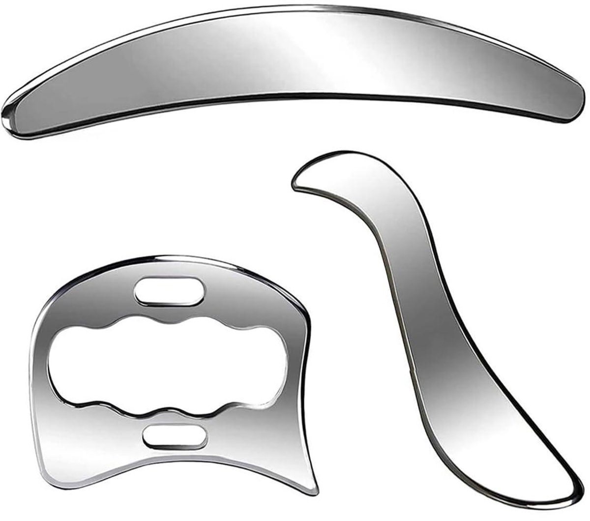 VVGoods - 3-in-1 Gua Sha Schraper voor Fysiotherapie en Gezichtsmassage